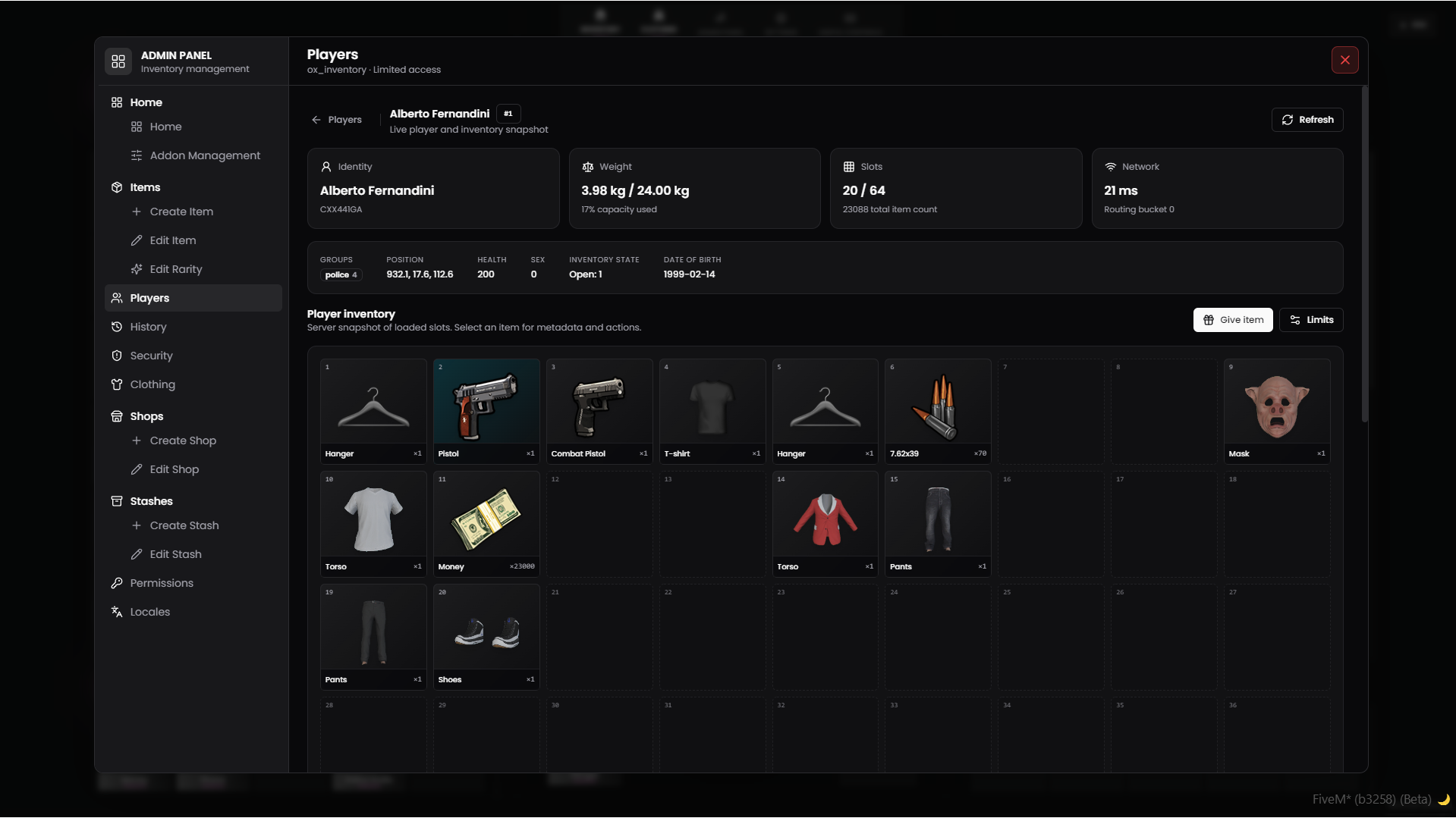 OX Inventory V3: Screenshot 4