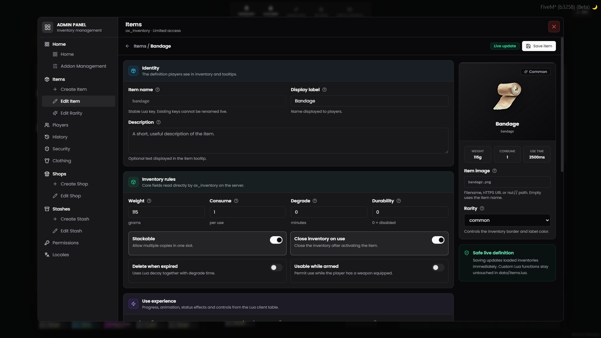 OX Inventory V3: Screenshot 3